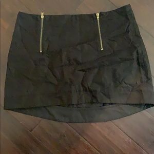 Black mini skirt